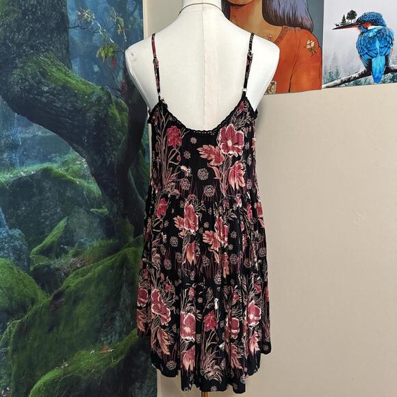 floral boho mini dress angie tiered sundress y2k indie style - Picture 6 of 7